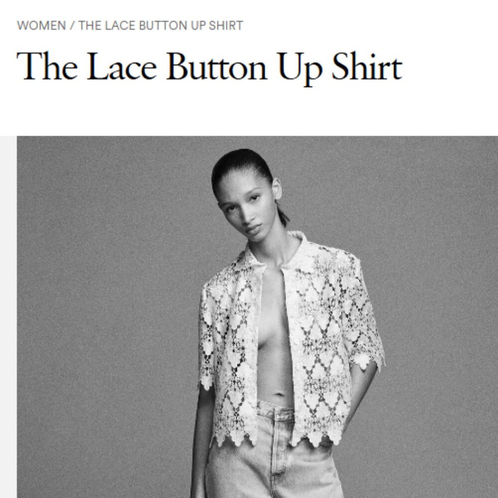 FRAME - The Lace Button Up Shirt